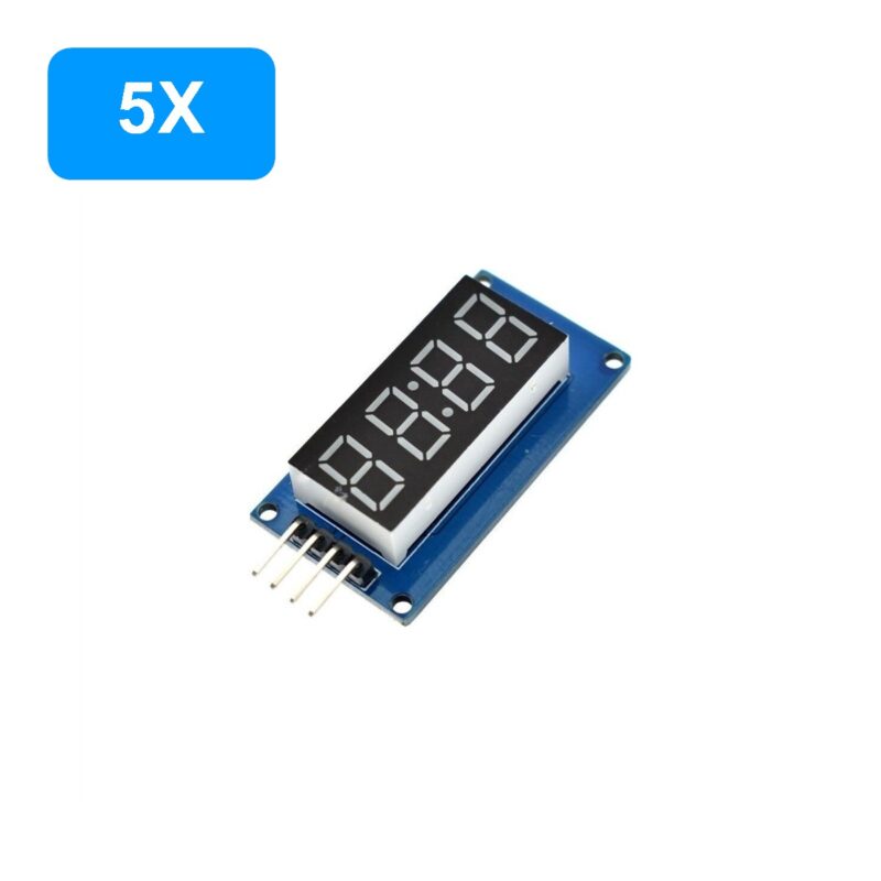 5 x Módulo Tm1637 Display 7 Segmentos
