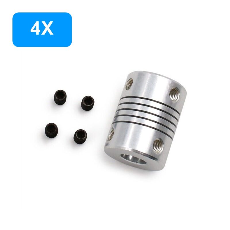 4 x Acoplamento Flexível 5 x 8 mm
