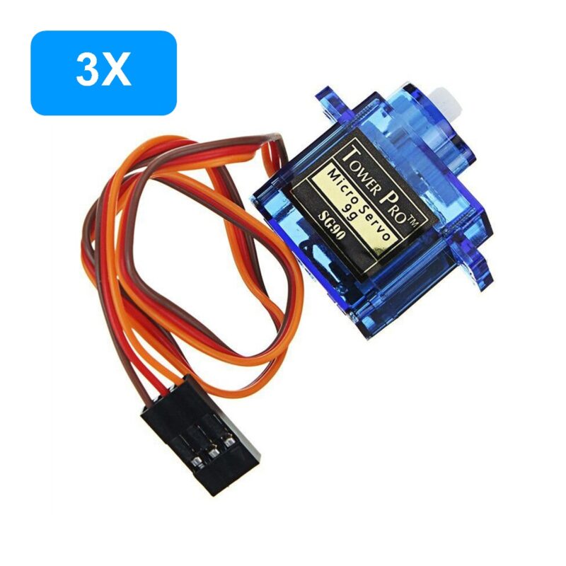 3 x Micro Servo Motor Sg90 9g 1,6kgf