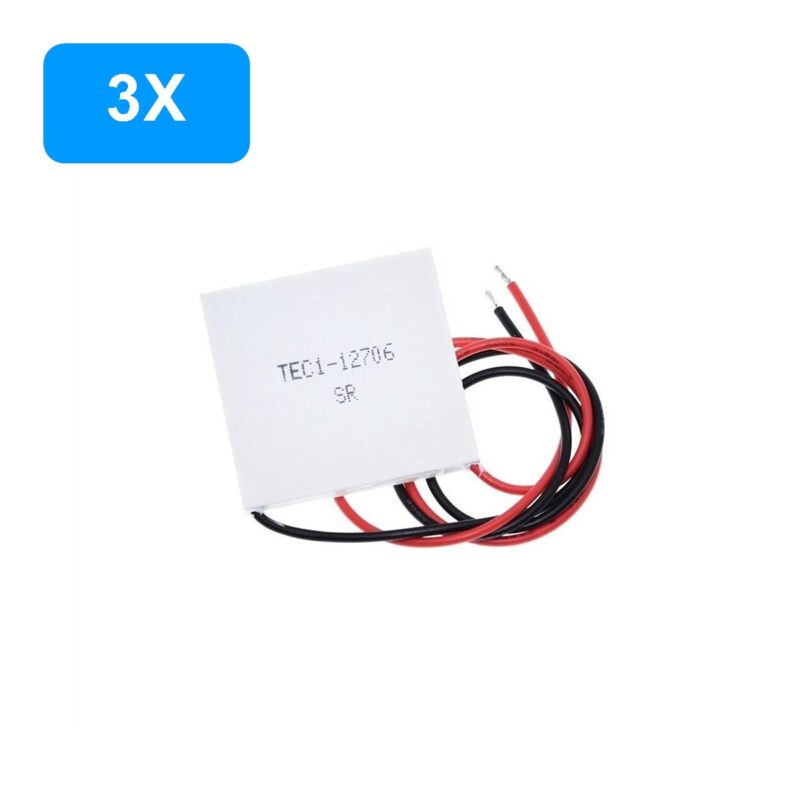 3 x Placa Pastilha Peltier Termoelétrica 12V