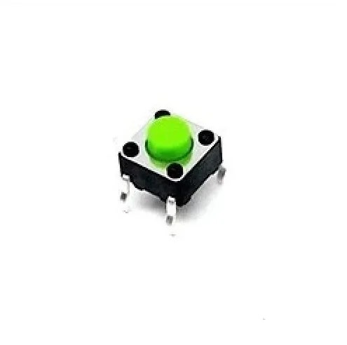 Push Button Verde 4 Pinos para Protoboard