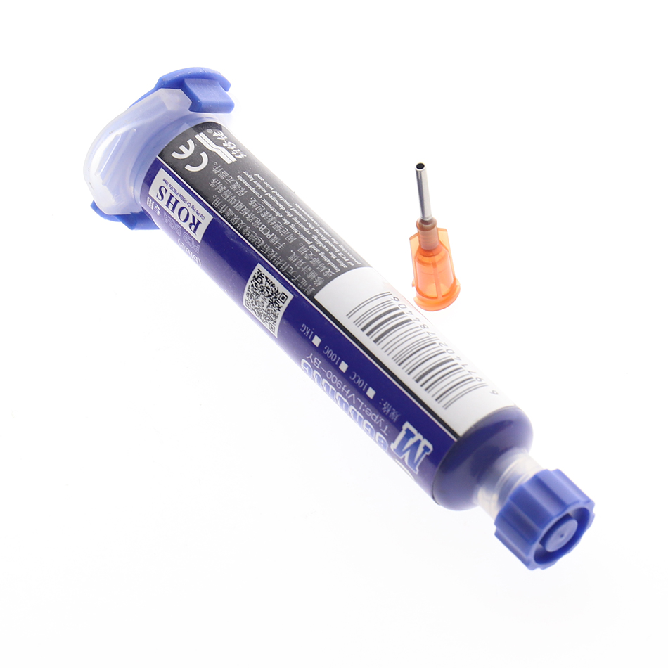 Máscara de solda UV e Tinta azul com Seringa