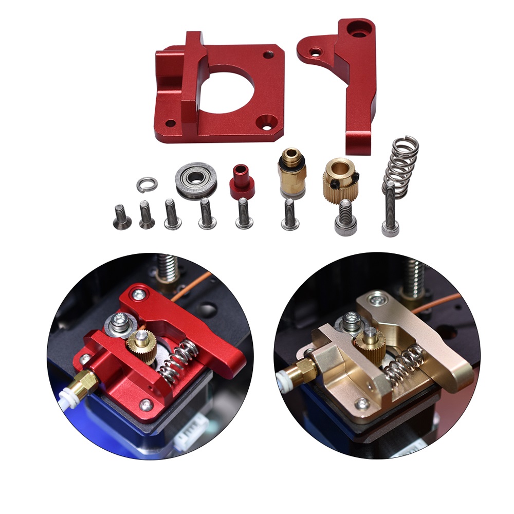 Extrusora MK8 extruder para impressora 3d dourada - Imagem 2