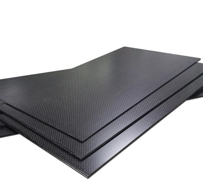 Placa de fibra de carbono lisa 0.5mm 125x75mm