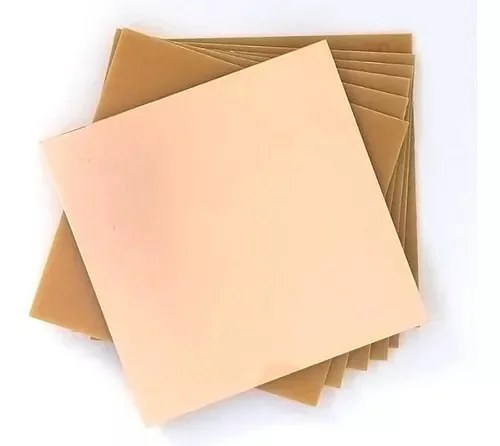 Placa de Fenolite Virgem Face Simples 10x10cm