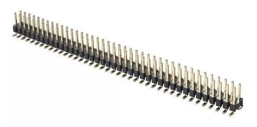Barra de Pinos Dupla 2x40 Vias 90° SMD 15,4mm