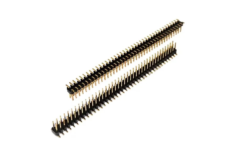 Barra de Pinos Dupla 2x40 Vias 90° SMD 15,4mm - Imagem 2